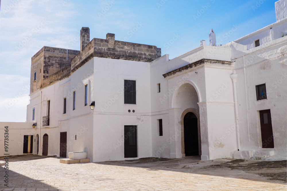 Typical white houses in Apulia region - Italy