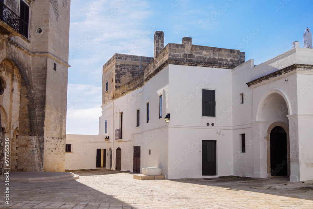 Typical white houses in Apulia region - Italy