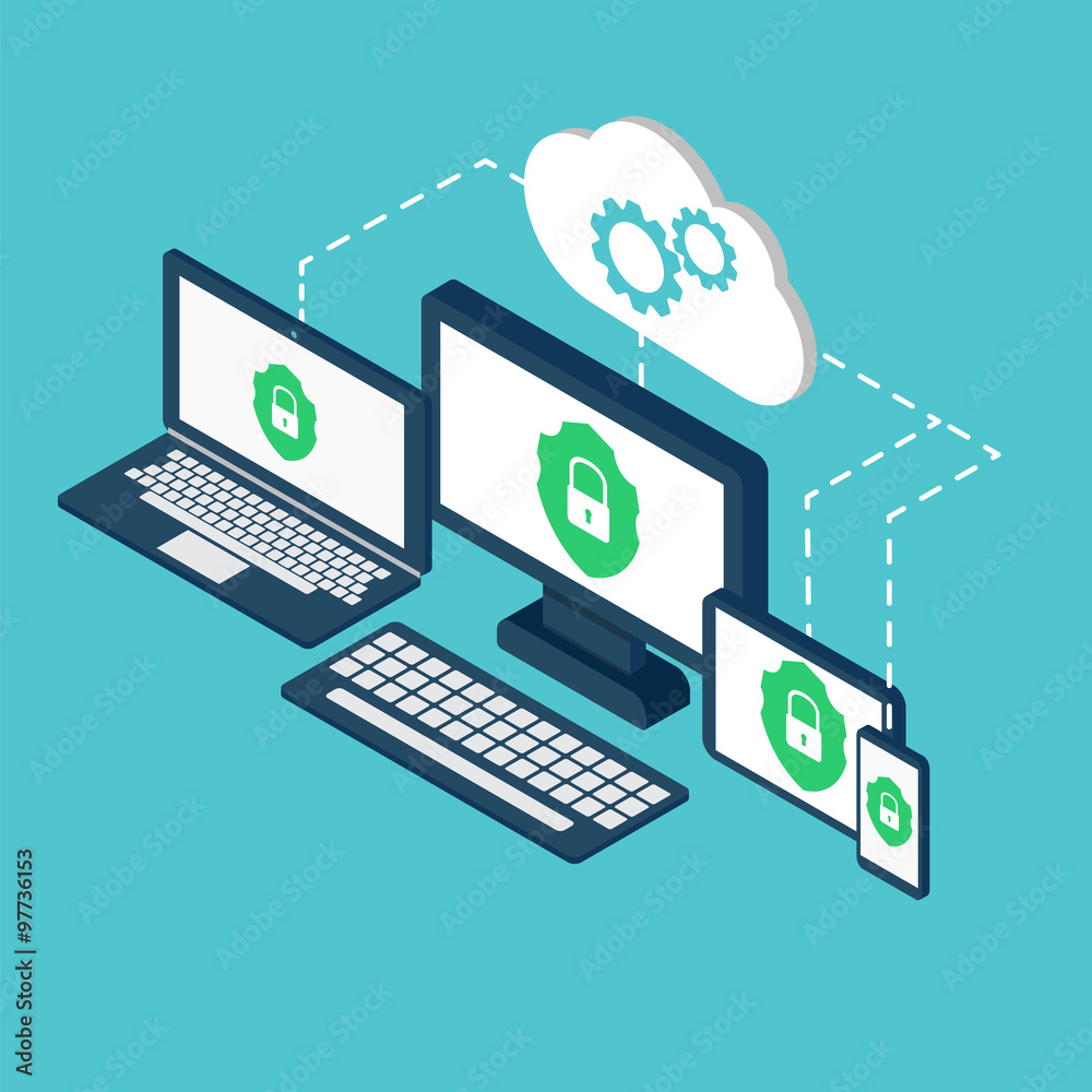 Protection against hacker concept. Vector illustration Protection against hacker concept. Vector illustration