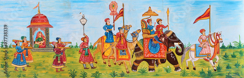 Inde - fresque au Rajasthan  photo