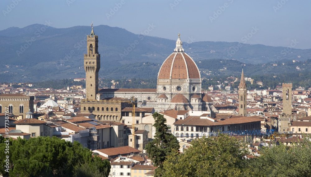 Florence. View of the town from the hills