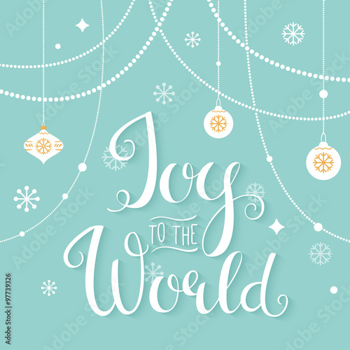 Joy to the World. Hand Lettering Sign