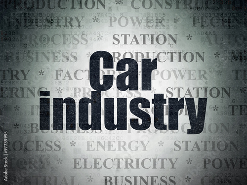 Industry concept: Car Industry on Digital Paper background
