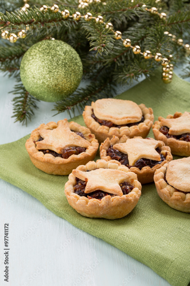 Traditional homemade fruit mince pies