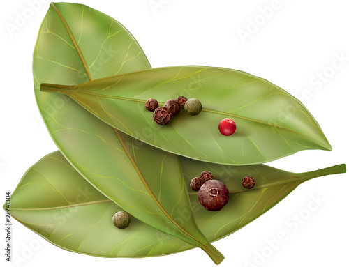 Bay leaves and pepper