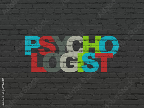 Healthcare concept: Psychologist on wall background