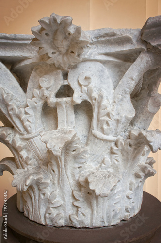 Particular of an ancient roman column