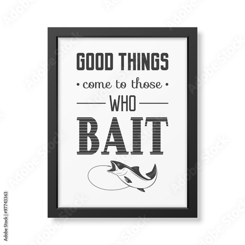 Quote typographical Background in the black frame 
