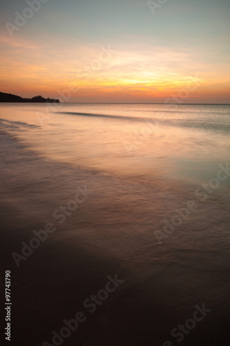 Minimalistic seascape at twilight