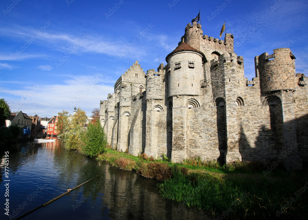 Old castle Gravensteen in Gent