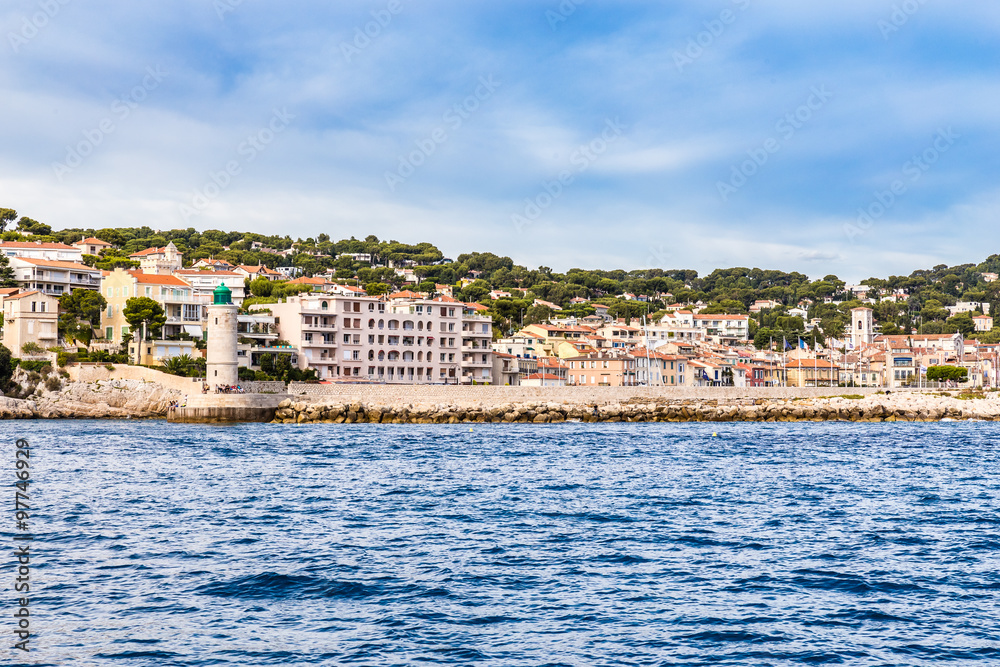 Buildings On The Coastline In Cassis,France