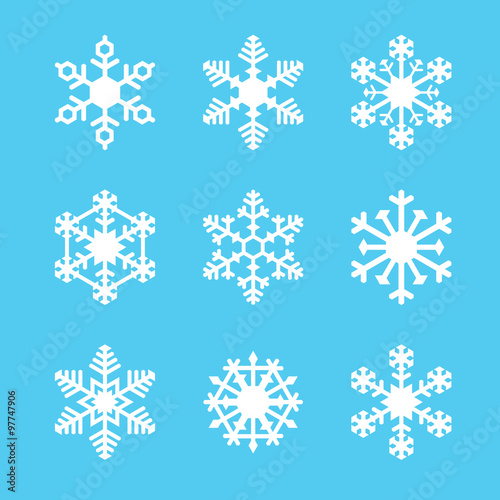White Snowflake 9 Vector Set 1

