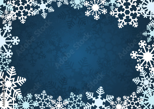 Snowflake Simple Vector Background Blue