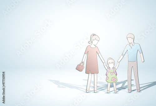 family / family holding hands 