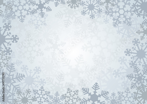 Snowflake Simple Vector Background Silver