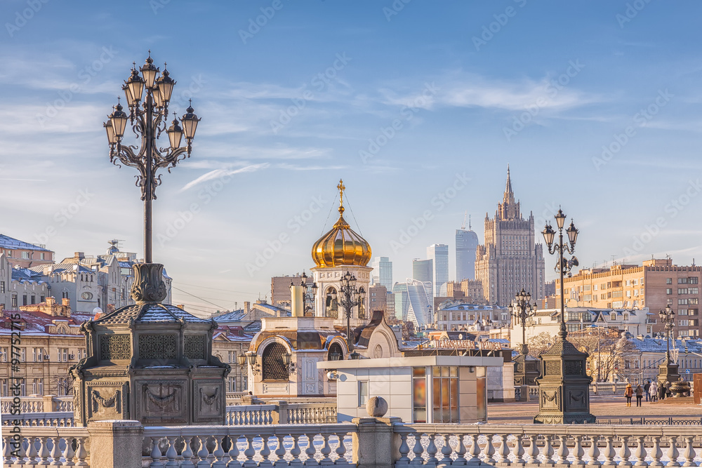 View at the center of Moscow, Russia - obrazy, fototapety, plakaty 