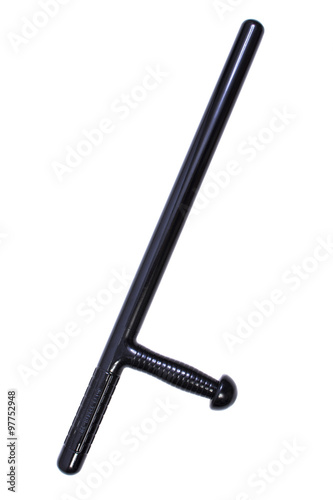 Police baton isolated on white