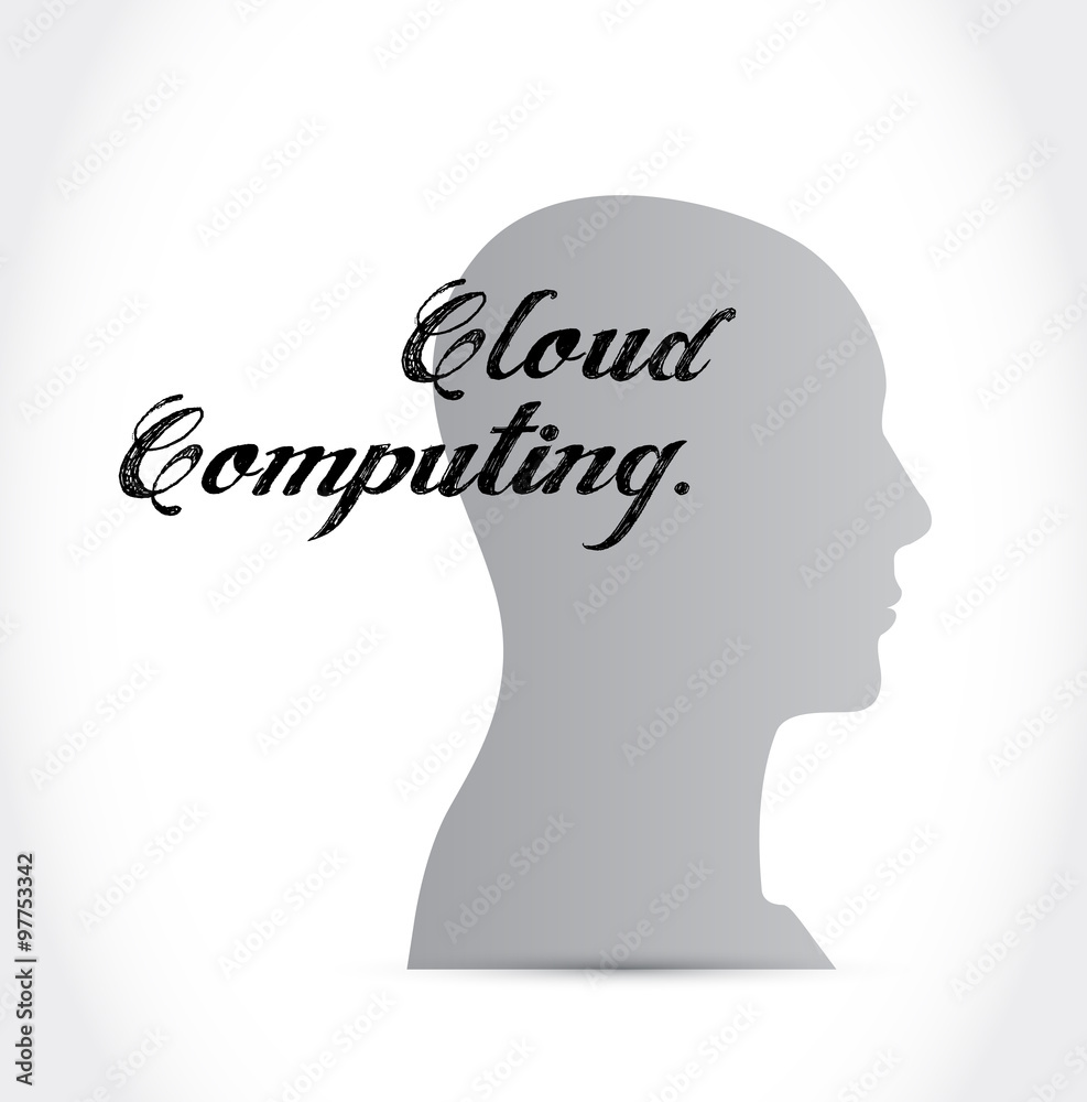 cloud computing head sign