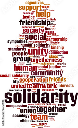 Solidarity word cloud concept. Vector illustration