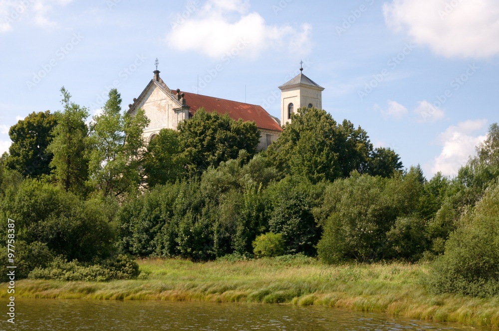 Church in village Klaster, southern Bohemia, Czech republic