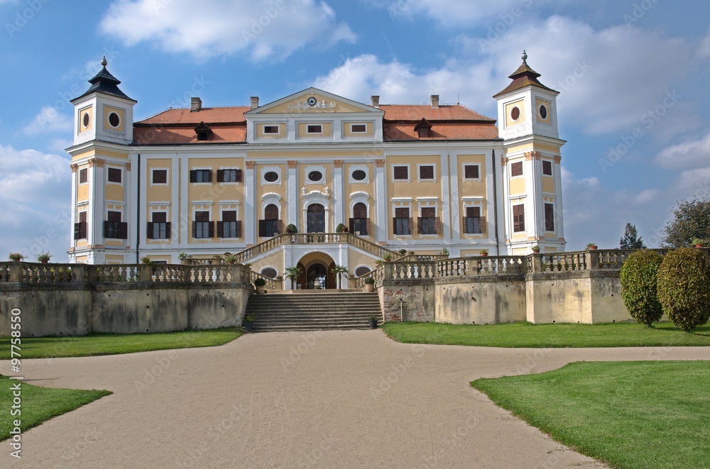 Baroque castle Milotice in Southern Moravia, Czech republic