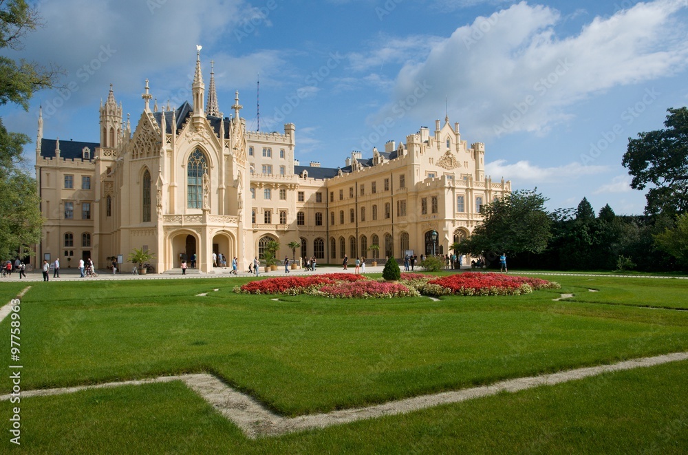 Neogothic castle Lednice in Southern Moravia, Czech republic. Neogothic castle Lednice in Southern Moravia, Czech republic.