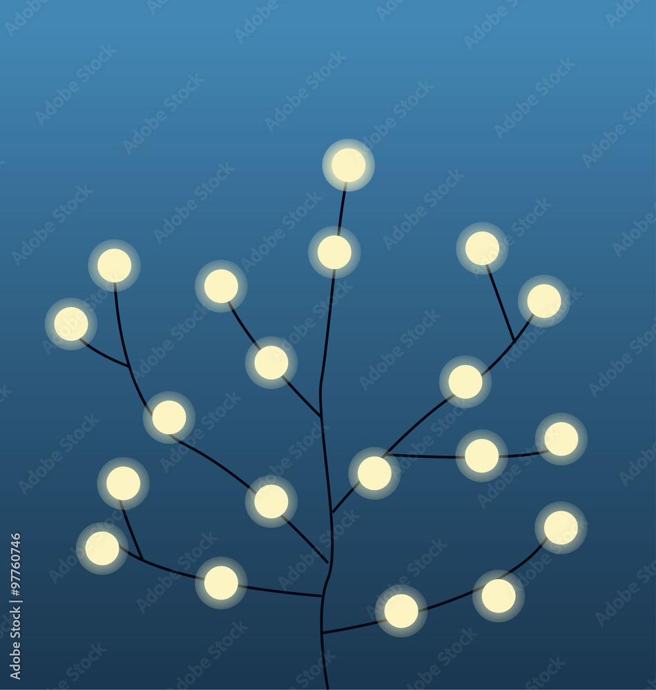 Obraz premium Christmas light tree