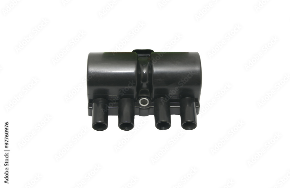 new car parts on a white background