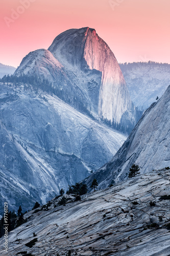 Half Dome Sunset. Olmsted Point, Yosemite National Park, California, USA. photo