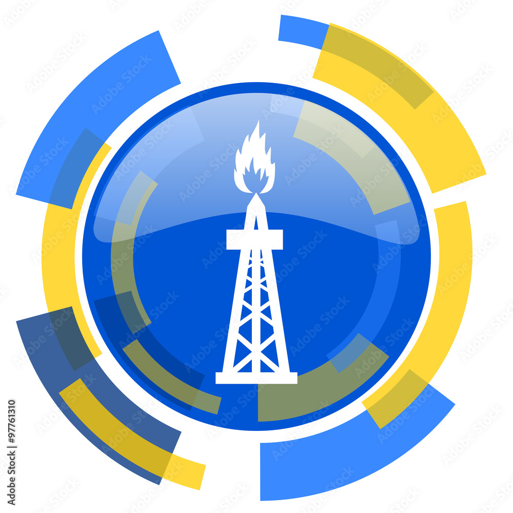 gas blue yellow glossy web icon gas blue yellow glossy web icon
