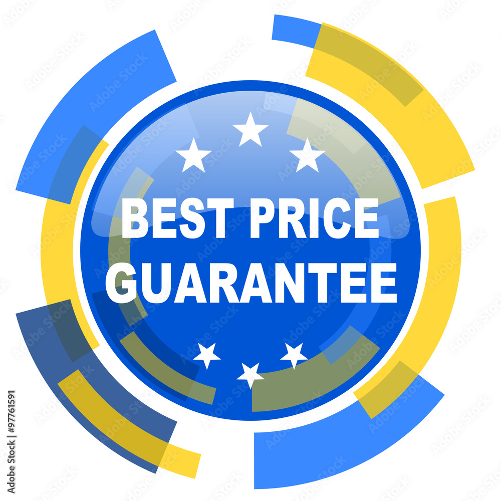 best price guarantee blue yellow glossy web icon best price guarantee blue yellow glossy web icon