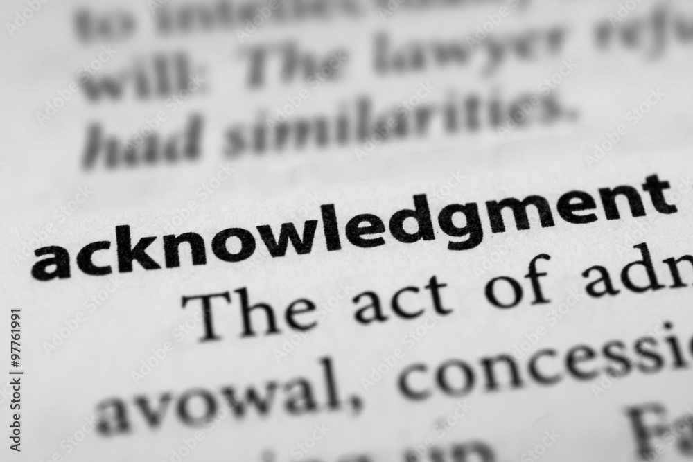 Acknowledgment Acknowledgment
