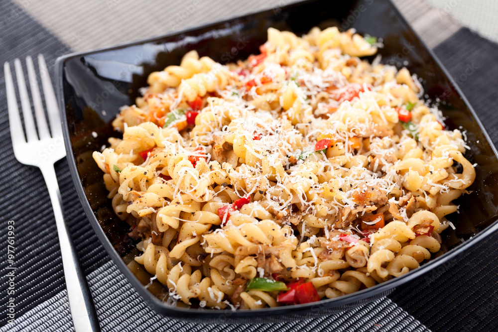 Pasta with rabbit and white wine Pasta with rabbit and white wine