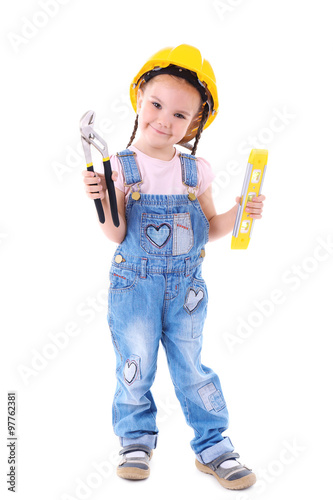 Cute little girl in yellow ...