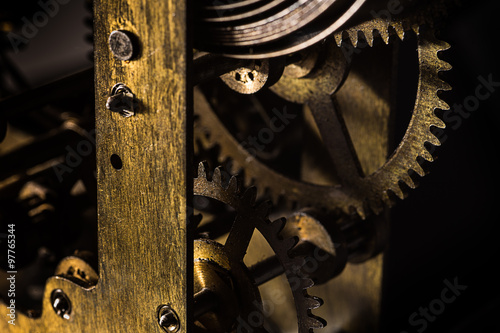 cogwheels in old clock