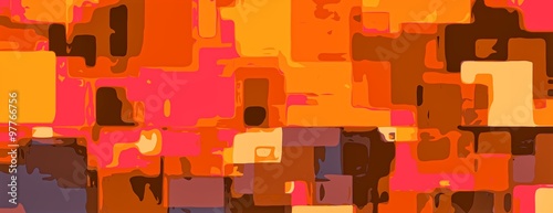 yellow orange brown and pink painting abstract background