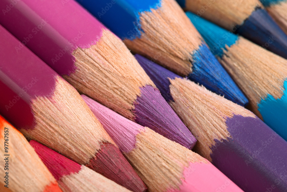 Close-up view of colorful pencils Close-up view of colorful pencils
