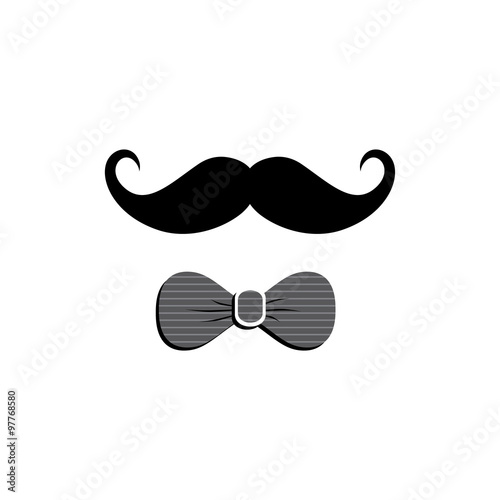 mustache bow tie