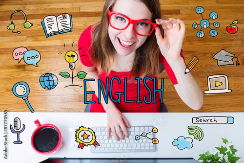 English concept with young ...
