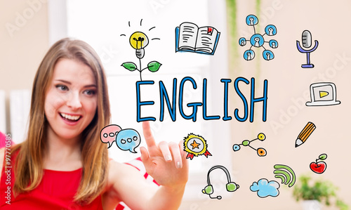 English concept with young ...