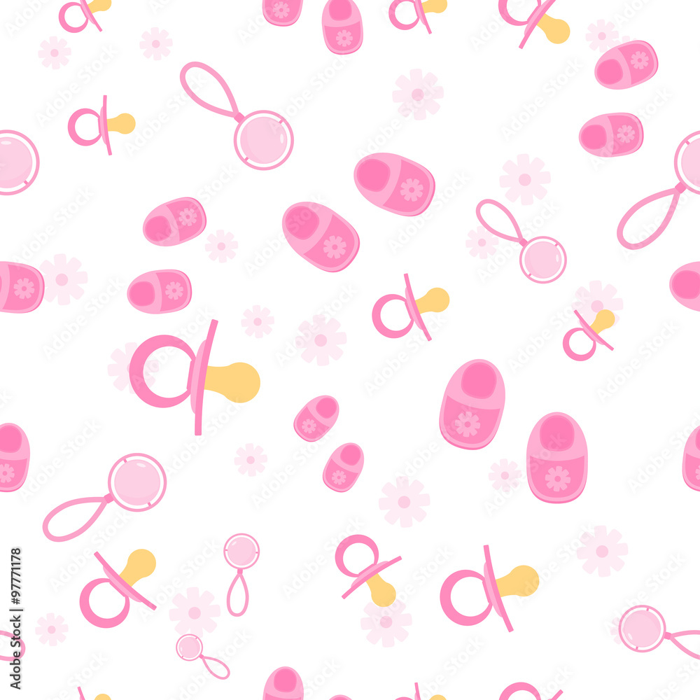 Baby Shower Seamless Pattern Baby Shower Seamless Pattern