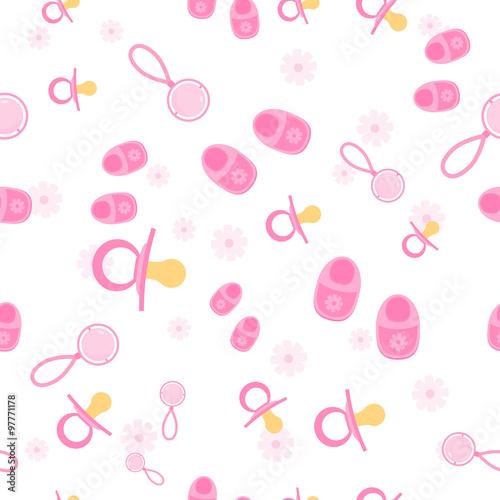 Baby Shower Seamless Pattern