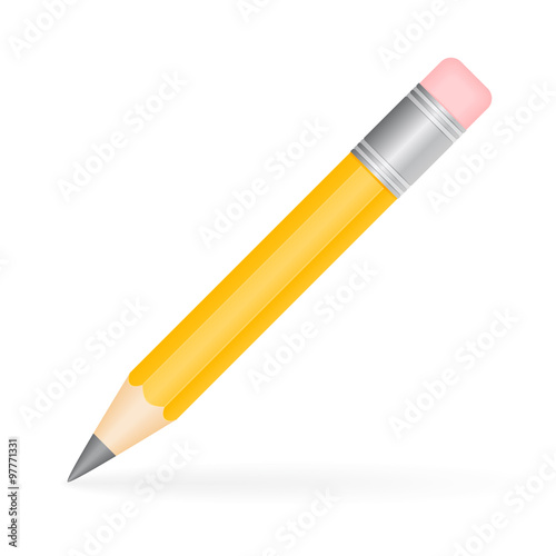 Pencil on white