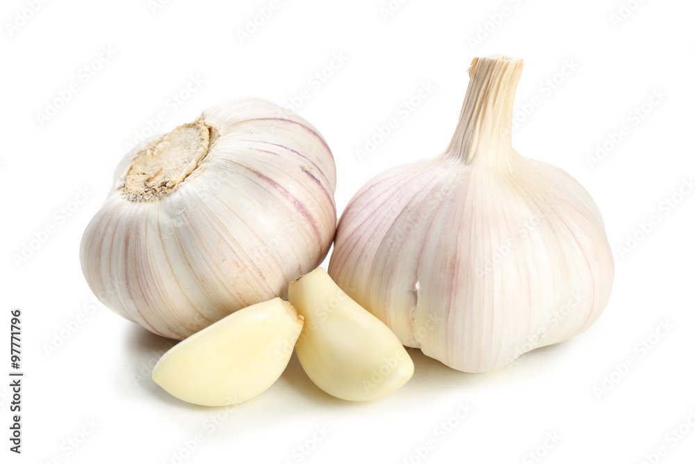 Garlic isolated on white Garlic isolated on white