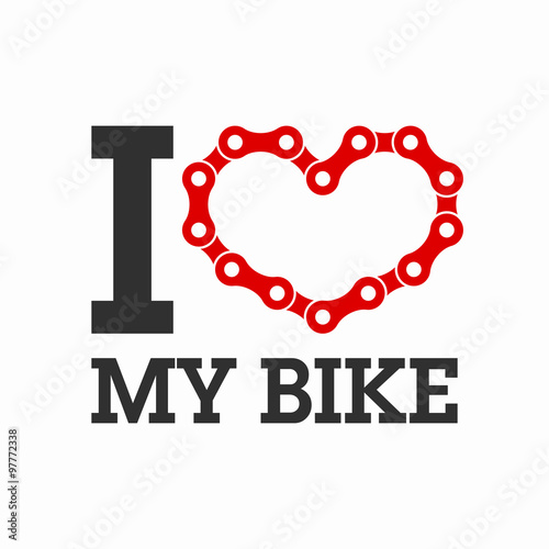 I love my bike poster