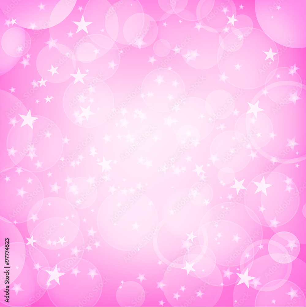 shining pink background with stars