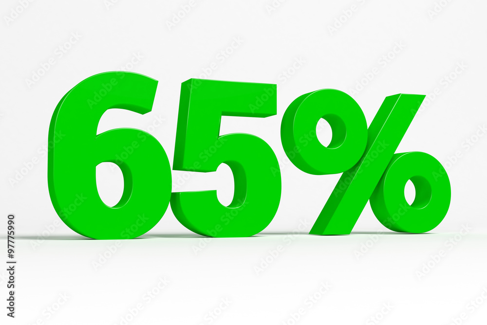 Green 3d 65% text on white background. See whole set for other numbers.
Green 3d 65% text on white background. See whole set for other numbers.