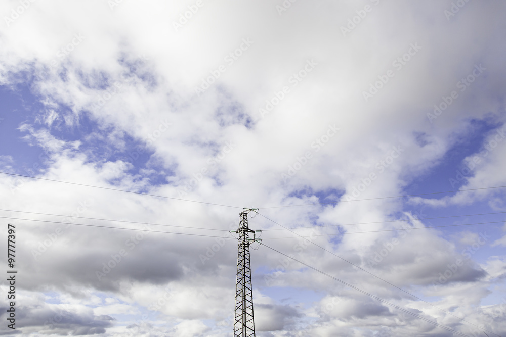 Obraz premium Electric tower in nature