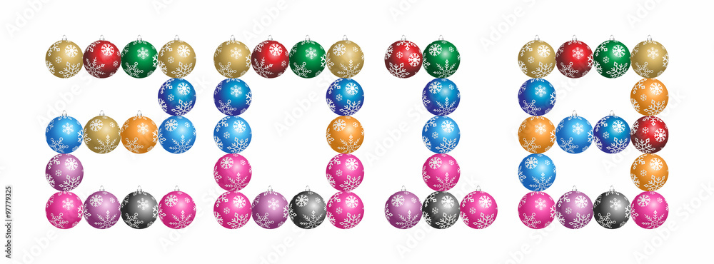2018 Christmas baubles. New Year vector 2018 Christmas baubles. New Year vector