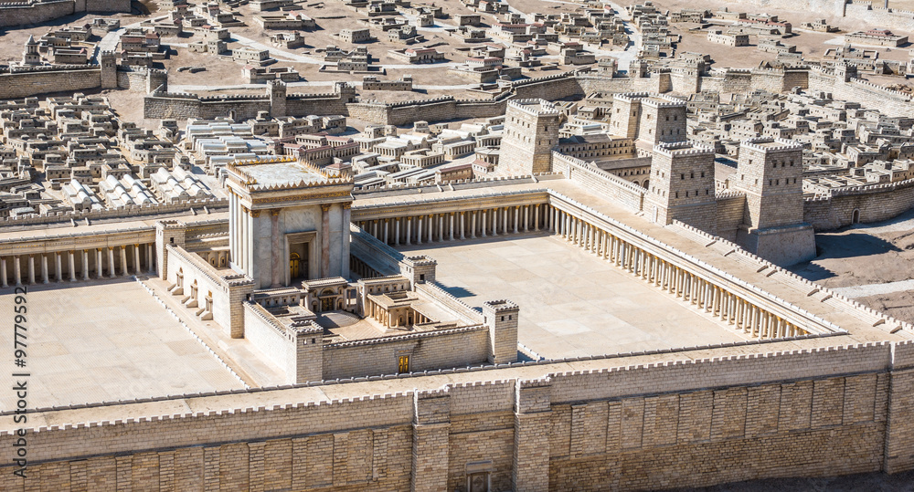 Fototapeta premium Model of Jerusalem Temple from First Century C.E.